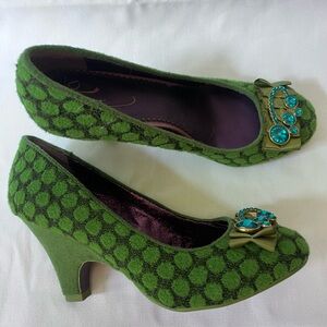 Green Polka Dot Women's Shoes